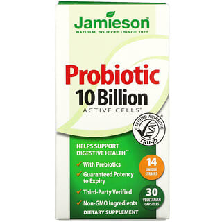 Jamieson Natural Sources, Пробиотик, 10 миллиардов, 30 вегетарианских капсул
