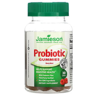 Jamieson Natural Sources, Gomitas con probióticos, Explosión de bayas, 30 gomitas