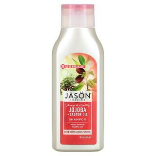 Jason Natural, Shampoo Forte e Saudável de Jojoba + Óleo de Rícino, 473 ml (16 fl oz)