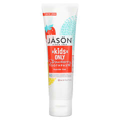 Jason Natural, คิดส์โอนลี่! ยาสีฟันกลิ่นสตรอว์เบอร์รี่ ขนาด 4.2 ออนซ์ (119 ก.)