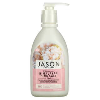 Jason Natural, 2 в 1 пенящийся гель для ванны и тела, нежная гималайская розовая соль, 887 мл (30 жидк. Унций)