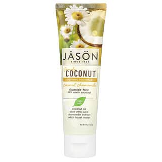 Jason Natural, Simply Coconut, заспокійлива зубна паста, кокос і ромашка, 119 г (4,2 унції)