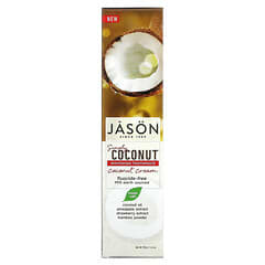 جيسون ناتورال‏, Simply Coconut ، معجون أسنان مبيض ، كريم جوز الهند ، 4.2 أونصة (119 جم)