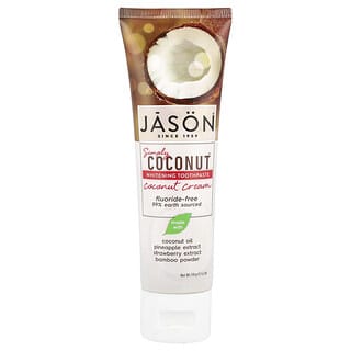 Jason Natural, Simply Coconut, отбеливающая зубная паста, кокосовый крем, 119 г (4,2 унции)