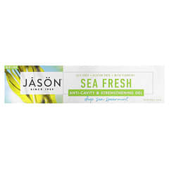Jason Natural, Sea Fresh, зміцнюючий гель для захисту від карієсу, глибоководна м’ята, 170 г (6 унцій)