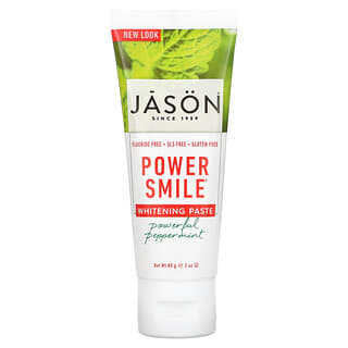 Jason Natural, Power Smile، معجون مبيّض، النعناع القوي، 3 أونصات (85 جم)