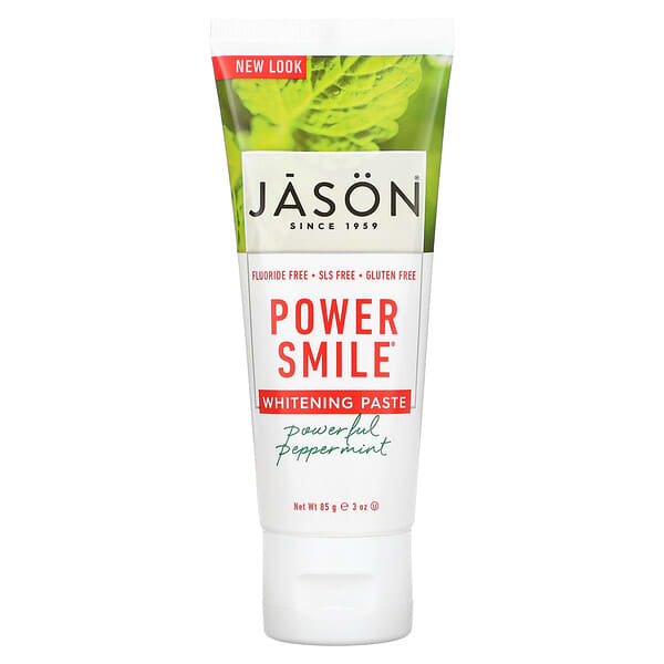Jason Natural, Power Smile, pasta blanqueadora, menta potente, 3 oz (85 g)