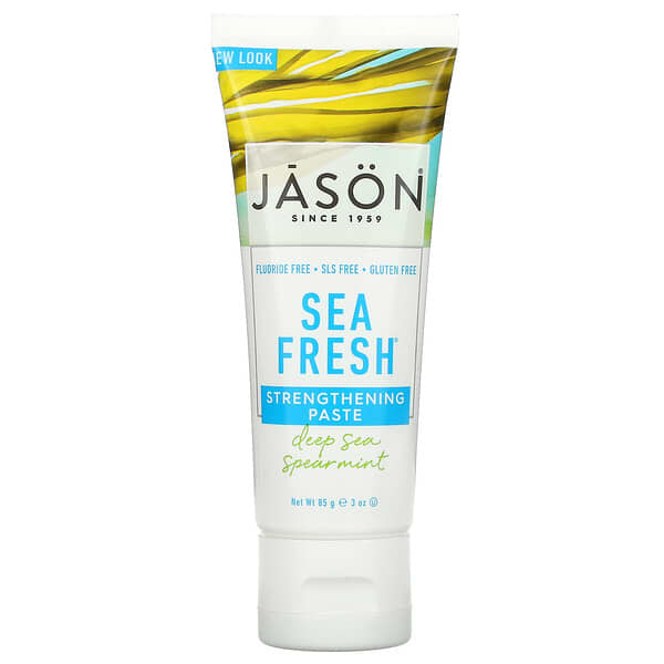 Jason Natural, Sea Fresh 치아 및 잇몸 강화 치약, 딥 씨 스피어민트, 85g(3oz)