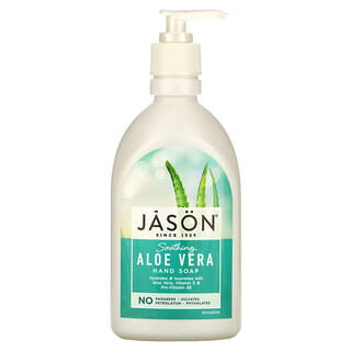 Jason Natural, 洗手液，舒緩蘆薈配方，16液量盎司（473毫升）
