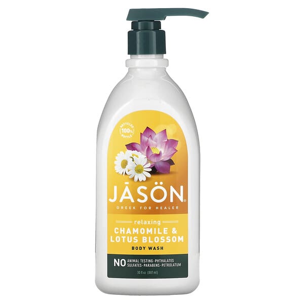 Jason Natural, 沐浴露，放鬆洋甘菊和蓮花，30 液量盎司（887 毫升）