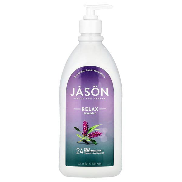 Jason Natural, 含寧神薰衣花草沐浴露，30盎司（887毫升）