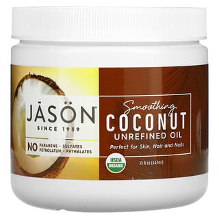 Jason Natural, Smoothing Coconut, нерафинированное масло, 443 мл (15 жидк. Унций)