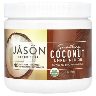 Jason Natural, Smoothing Coconut, нерафинированное масло, 443 мл (15 жидк. Унций)