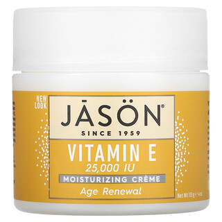 Jason Natural, Age Renewal（エイジリニューアル）ビタミンE配合保湿クリーム、25,000IU、113g（4オンス）