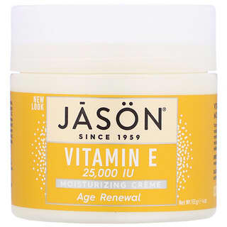 Jason Natural, Creme Hidratante de Vitamina E para Renovação da Idade, 25.000 UI, 113 g (4 oz)