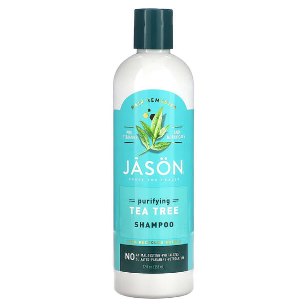 Jason Natural‏, Hair Remedies, שמפו מטהר עם עץ התה, 355 מ"ל (12 אונקיות נוזל)
