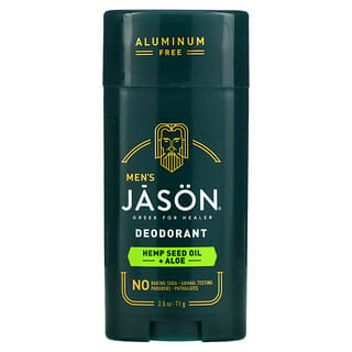 Jason Natural, 男士淨味劑，火麻籽油 + 蘆薈，2.5 盎司（71 克）