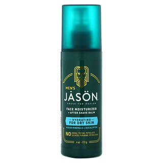 Jason Natural, Men's, Face Moisturizer + After Shave Balm, Meeresmineralien + Eukalyptus, 113 g (4 oz.)