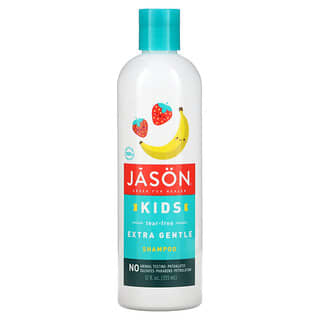 Jason Natural, 兒童無淚超溫和洗髮精，草莓香蕉味，12 液量盎司（355 毫升）