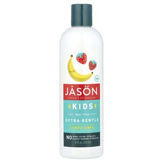 Jason Natural, Kids Tear-Free Extra Gentle Conditioner, Strawberry-Banana, 12 fl oz (355 ml)