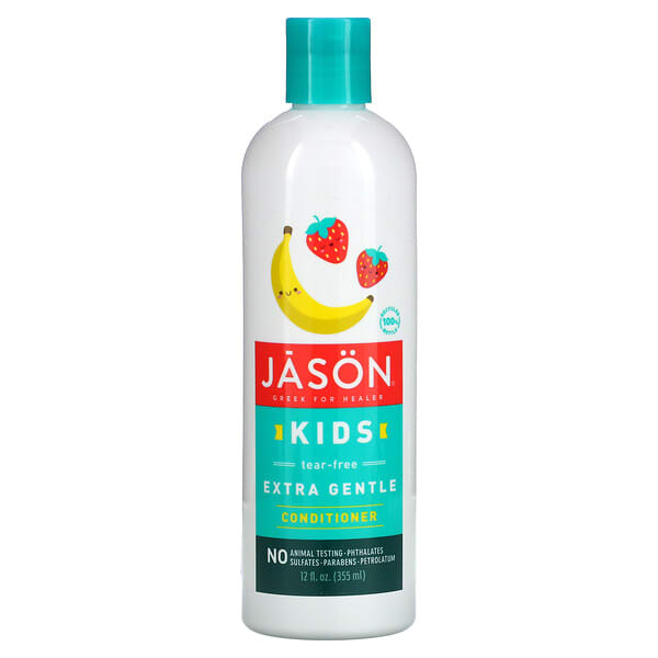 Jason Natural, 子ども用 目にしみない超低刺激コンディショナー ストロベリー＆バナナ 355ml（12液量オンス）