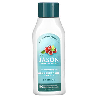 Jason Natural, Shampooing lisse et brillant, Varech de mer + algues porphyres, 473 ml