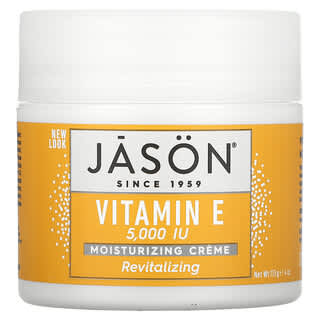 Jason Natural, Vitamin E Moisturizing Creme, Revitalizing , 5,000 IU, 4 oz (113 g)
