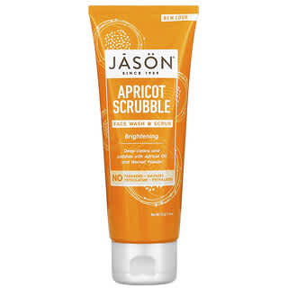 Jason Natural, Damasco Clareador Scrubble, Limpeza & Esfoliação Facial, 4 oz (113 g)