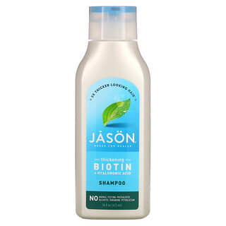 Jason Natural, Biotina para Espessamento + Shampoo de Ácido Hialurônico, 473 ml (16 fl oz)