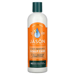 Jason Natural, Soin antipelliculaire 2-en-1 pour le cuir chevelu, Shampooing + Après-shampooing, 355 ml