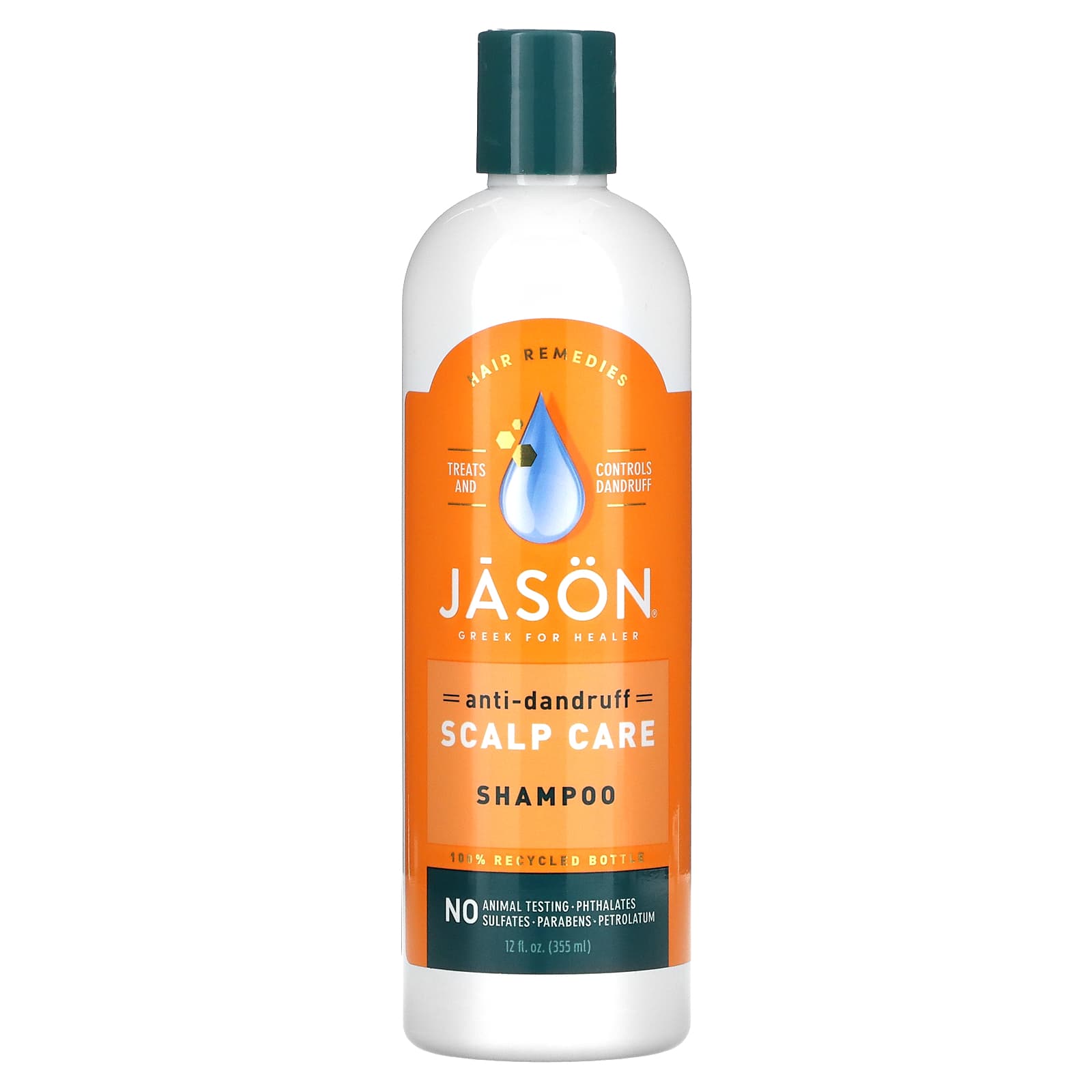 industri Slumkvarter tekst Jason Natural, Anti-Dandruff Scalp Care Shampoo, 12 fl oz (355 ml)