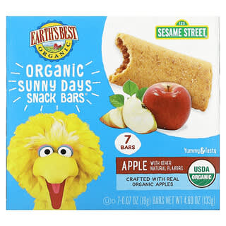 Earth's Best, Organic, Sunny Days Snack Bars, Apple, 7 Bars, 0.67 oz (19 g) Each