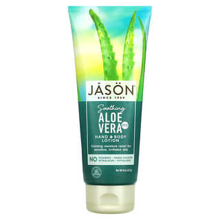 Jason Natural, Aloe Vera Calmante 84% Loção para as Mãos e Corpo, 227 g (8 oz)