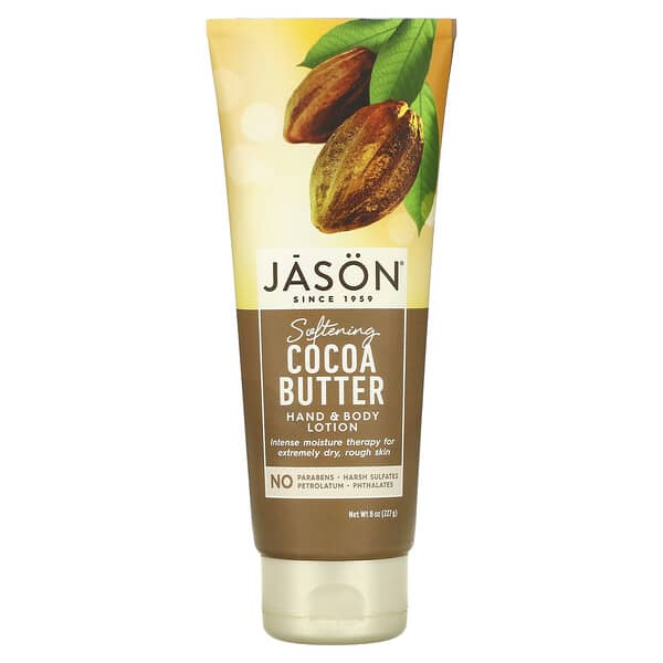 Jason Natural, Lotion pour les mains et le corps, beurre de cacao adoucissant, 227 g (8 oz)