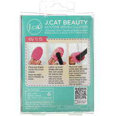 J.Cat Beauty, Силиконовый очиститель для кистей, розовый, 1 инструмент