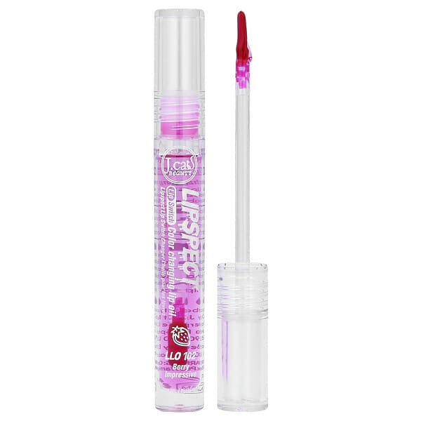 J.Cat Beauty, Lipspect Lip Switch，變色脣油，102 Berry Impressive，0.1 液量盎司（3 毫升）