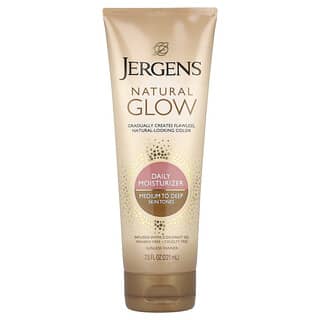 Jergens, Natural Glow, Humectante de uso diario, Tonos de piel medios a profundos, 221 ml (7,5 oz. líq.)