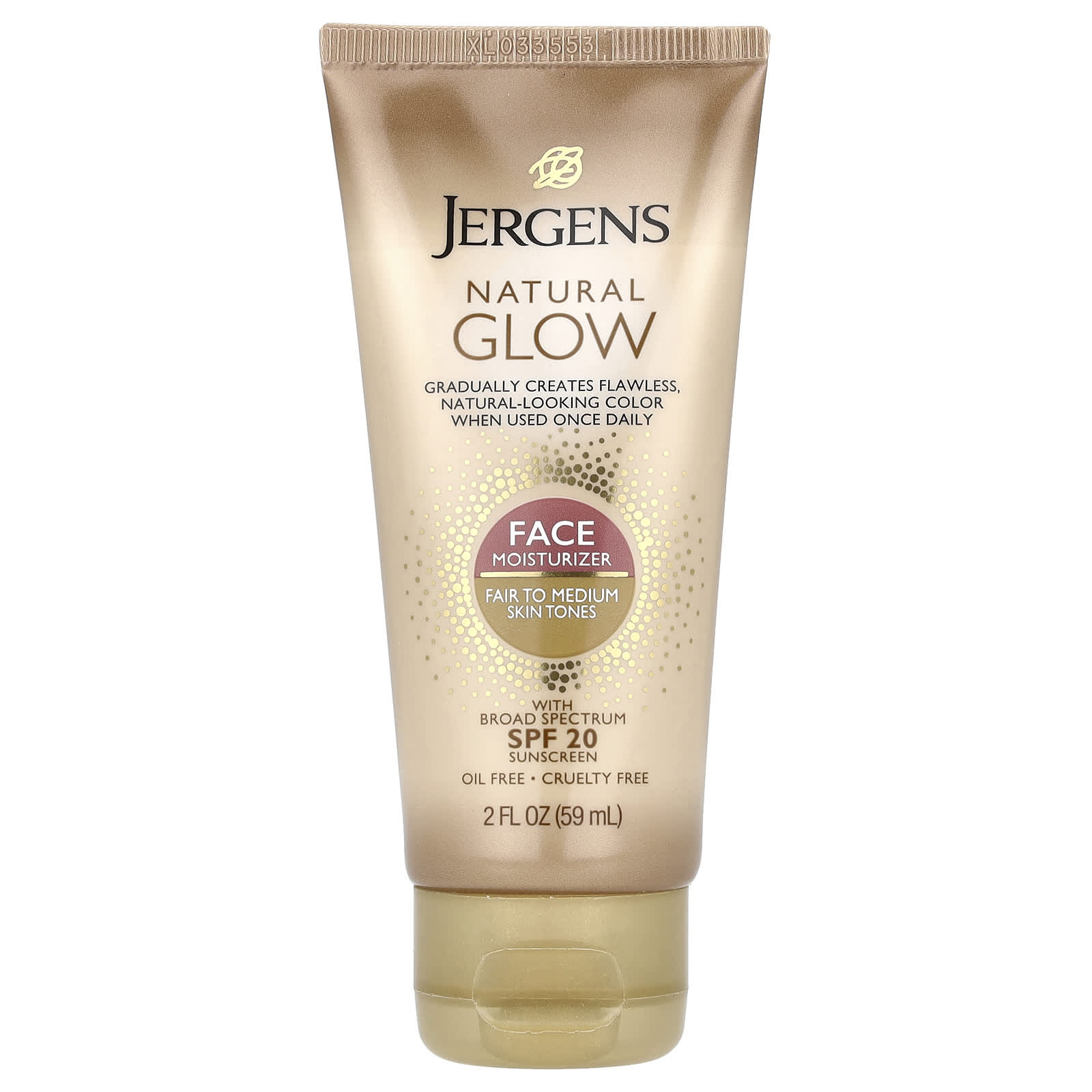 Natural Glow, Face Moisturiser, SPF 20, Fair to Medium, 2 fl oz