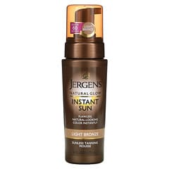 Jergens, Natural Glow, Instant Sun, Sunless Tanning Mousse, Light Bronze, 6 fl oz (177 ml)