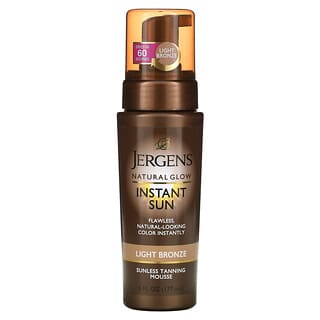 Jergens, Natural Glow Instant Sun 调色着色摩丝，浅铜色，6 液量盎司（177 毫升）