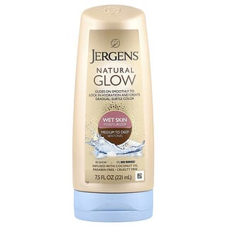 Jergens, Увлажняющее средство Natural Glow для нанесения на влажную кожу, оттенок Medium to Tan (221 мл)