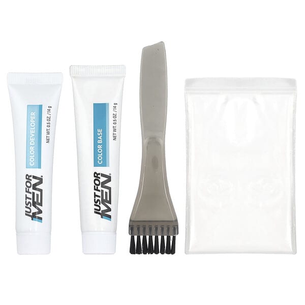 Just for Men, Mustache & Beard, Brush-In Color Gel, M-10/15 Blond , 1 Multiple Application Kit