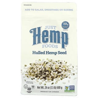 Just Hemp Foods, Semillas peladas de cáñamo, 24 oz (680 g)