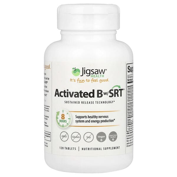 Jigsaw Health, 含 SRT® 的活性 B 營養素，120 片