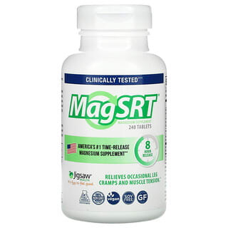 Jigsaw Health, MagSRT, Magnesio de liberación prolongada, 240 comprimidos