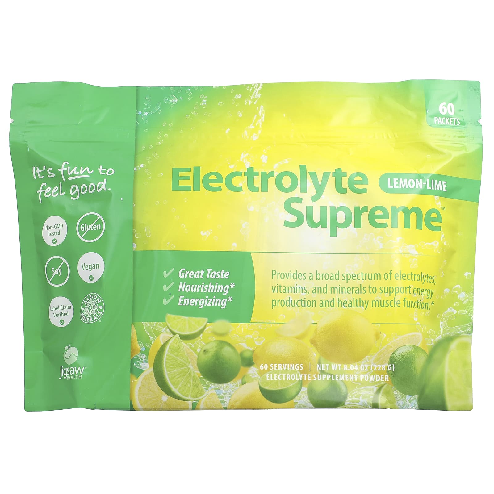 Jigsaw Health Electrolyte Supreme – Lemon-Lime – 3,8 g de Jigsaw Health