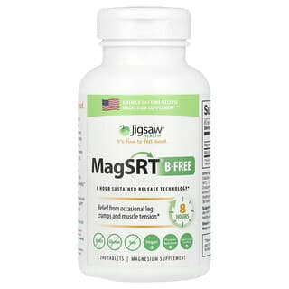 Jigsaw Health, Sem MagSRT B, Magnésio de Liberação Temporizada, 240 comprimidos