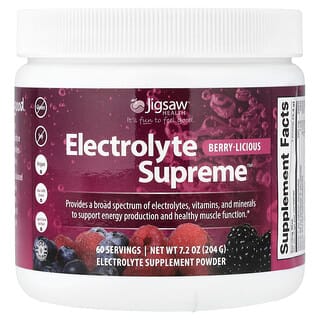 Jigsaw Health, Electrolyte Supreme™, “Berry-Licious”, 324 g
