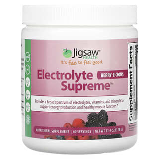 Jigsaw Health, Electrolyte Supreme, o smaku owoców jagodowych, 324 g