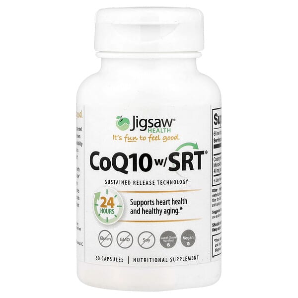 Jigsaw Health, CoQ10 w/ SRT, 캡슐 60정(캡슐 1정당 100mg)